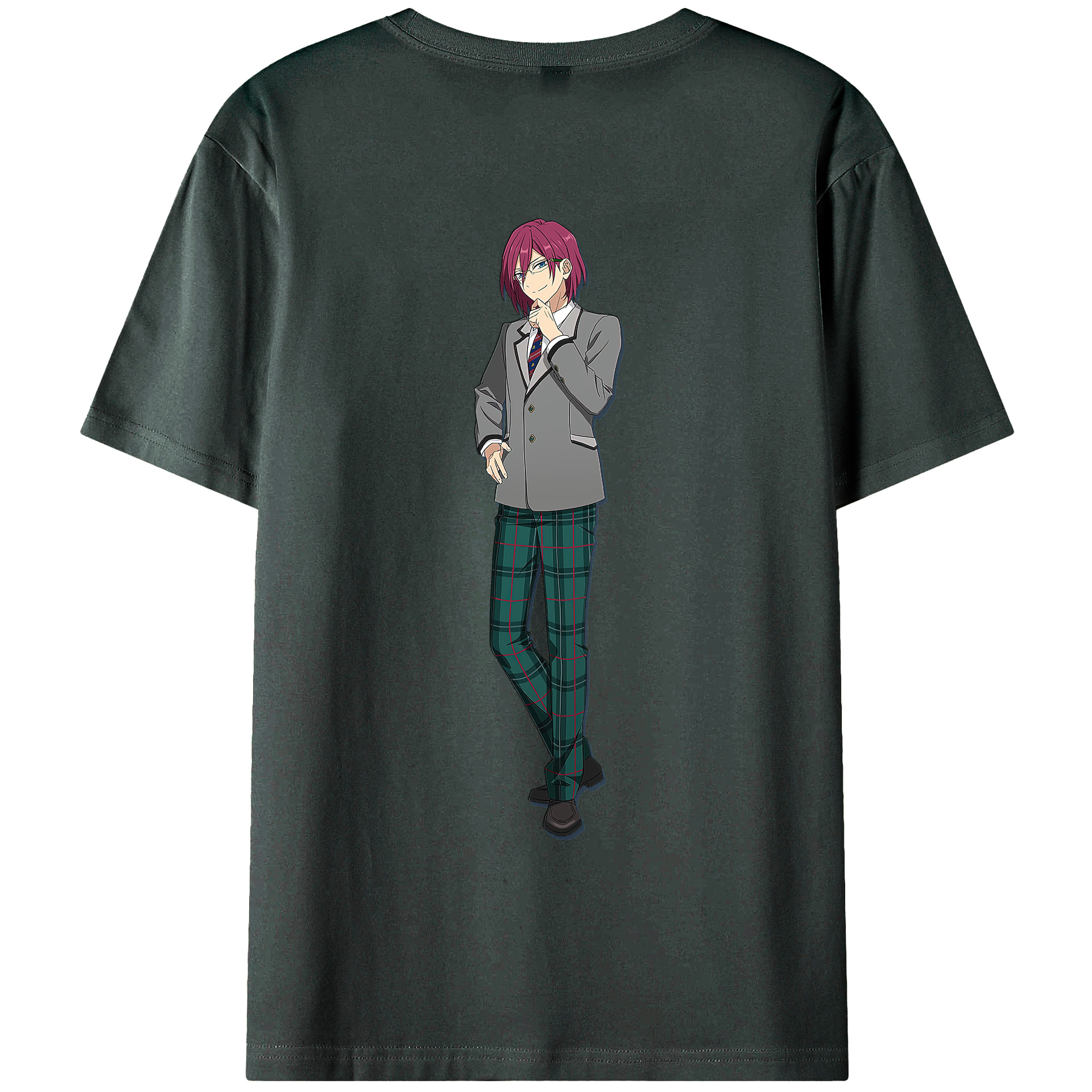 （画像用） あんさんぶるスターズ! Ensemble Stars 綿100％ メンズ半袖Tシャツ（バックプリント） 通気性